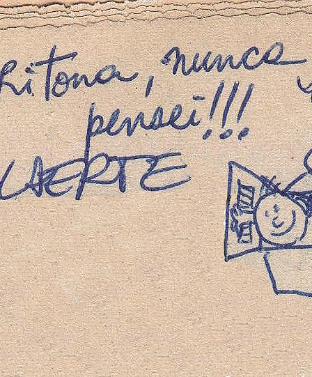 A primeira caricatura que fizeram de mim aconteceu no dia em que nasci: a Laerte era amiga da minha mãe (a Rita) e nos desenhou